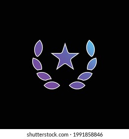Award blue gradient vector icon