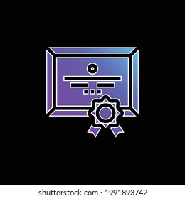 Award blue gradient vector icon