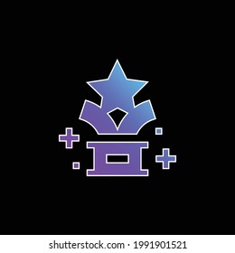Icono de vector de gradiente azul
