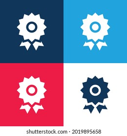 Award blue and red four color minimal icon set
