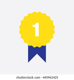 Award blue ribbon icon