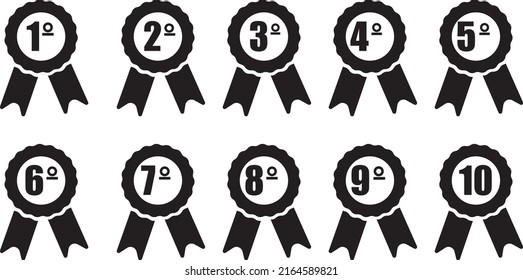 award brooches silhouette on transparent background