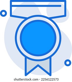Award business icon with blue duotone style. Winner, sign, prize, achievement, medal, symbol, success. Vector illustration