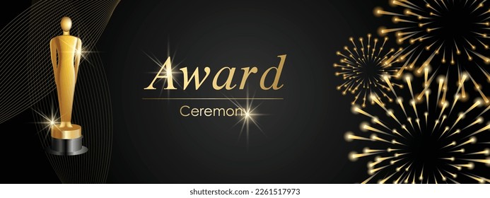 Award ceremony. Award figurine vector.