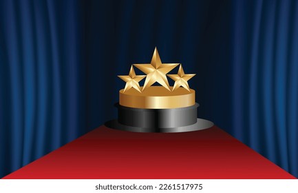 Award ceremony. Award figurine vector.