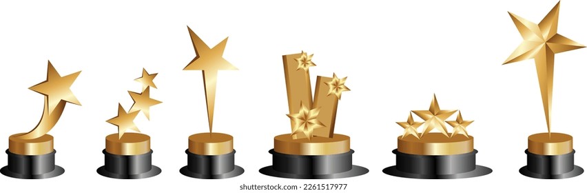 Preisverleihung. Award-Figurine-Vektorgrafik.