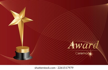 Award ceremony. Award figurine vector.