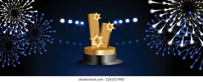 Award ceremony. Award figurine vector.