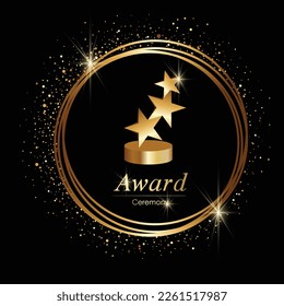 Award ceremony. Award figurine vector.