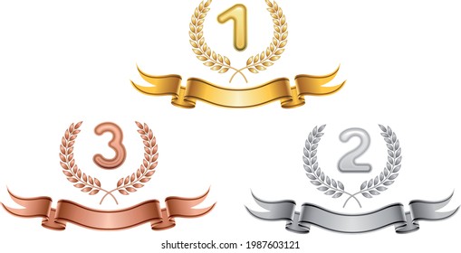Award Ceremony in gold, silver and bronze