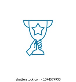 Award ceremony linear icon concept. Award ceremony line vector sign, symbol, illustration.