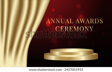 Award ceremony. Luxurious background. Vector illustration.