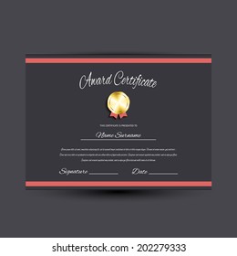 Award certificate (design template)
