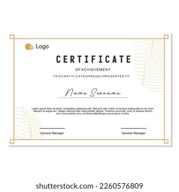 award certificate design template with professional background