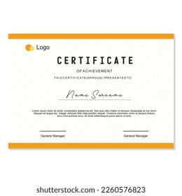 award certificate design template with professional background