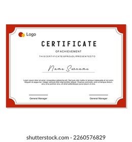 award certificate design template with professional background