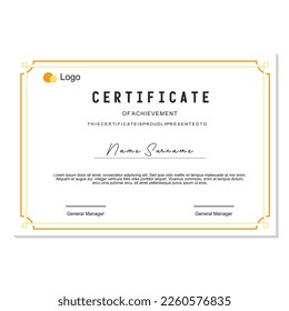 award certificate design template with professional background