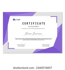 award certificate design template with professional background