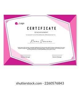 award certificate design template with professional background