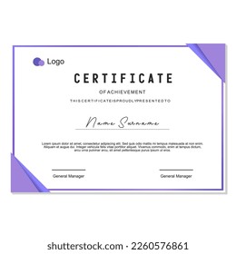 award certificate design template with professional background