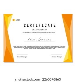 award certificate design template with professional background