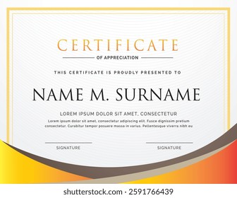 Award certificate design template for recognition
