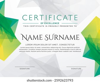 Award certificate design template for recognition