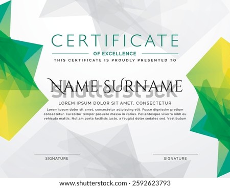 Award certificate design template for recognition