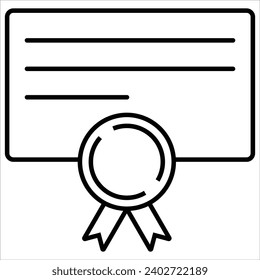 award certificate, premium award icon in line style. High quality outline symbol of achievement