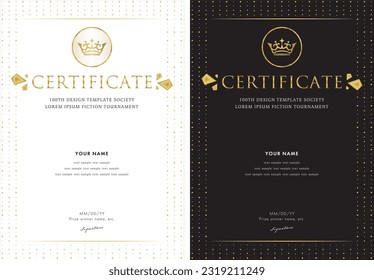 diseño de plantilla de certificado de adjudicación 151
Esta plantilla de diseño de certificados de premio es altamente personalizable y se puede optimizar a su gusto insertando texto, logotipos, fotos y más.
