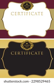 Award certificate template design landscape orientation 35