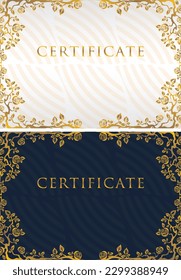 Award certificate template design landscape orientation 55