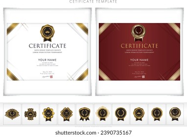Orientación horizontal del diseño de plantillas de certificados de premio 119