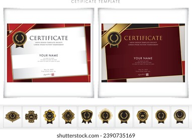 Orientación horizontal del diseño de plantillas de certificados de premio 118