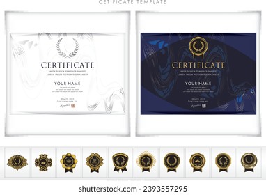 Award certificate template design landscape orientation 121
