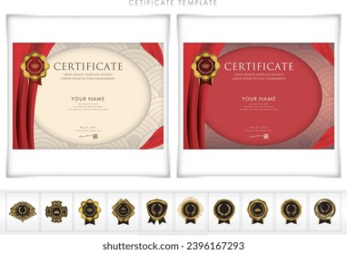 Award certificate template design landscape orientation 123