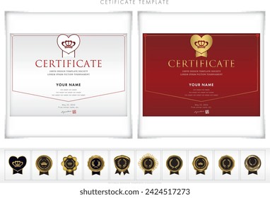 Award certificate template design landscape orientation 131