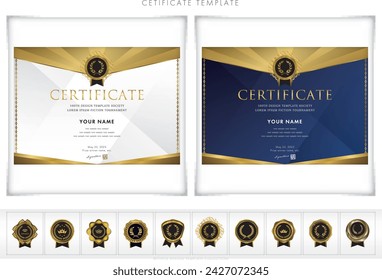 Award certificate template design landscape orientation 134