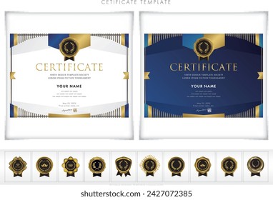 Diseño de plantilla de certificado de premio orientación horizontal 135