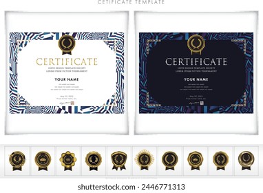 Award certificate template design landscape orientation 138