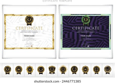 Award certificate template design landscape orientation 139