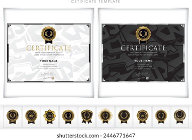 Award certificate template design landscape orientation 141