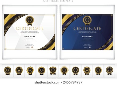 Award certificate template design landscape orientation 144