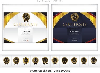 Award certificate template design landscape orientation 145