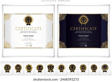 Award certificate template design landscape orientation 147