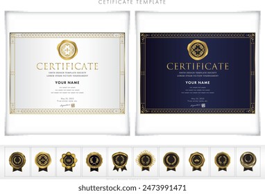 Award certificate template design landscape orientation 148