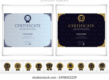 Award certificate template design landscape orientation 157