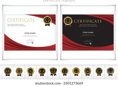 Award certificate template design landscape orientation 162