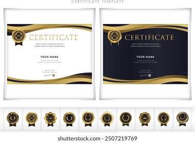 Award certificate template design landscape orientation 166