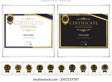 Award certificate template design landscape orientation 168